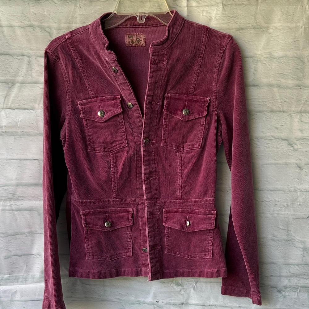 Green Dragon Women's Utility Jacket in Rich Burgundy